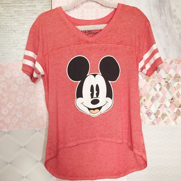 Disney | Mickey Mouse Red Baseball Tee Shirt - Picture 1 of 8